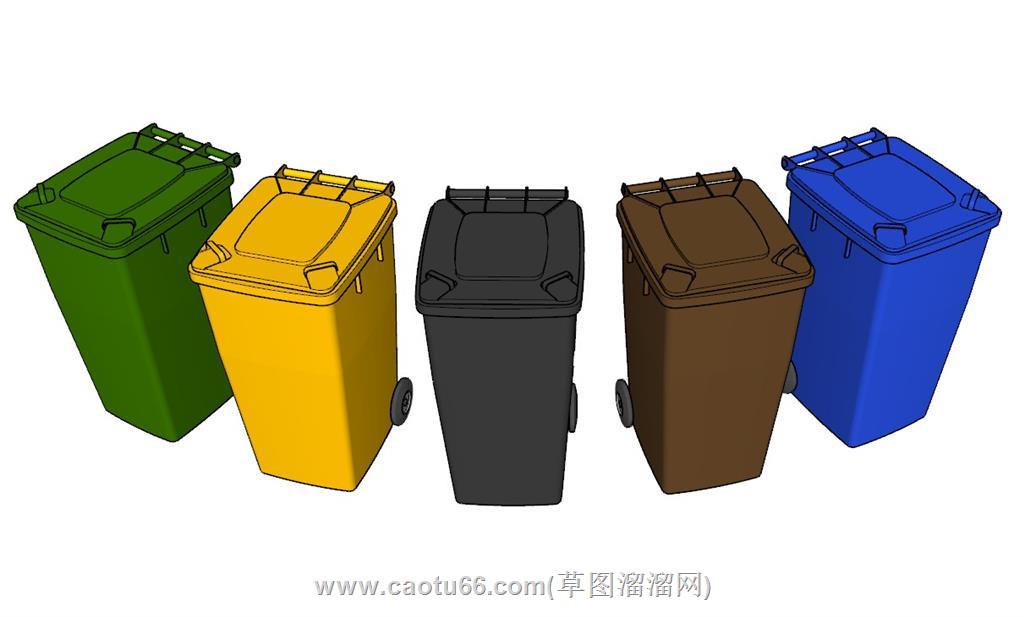 环卫垃圾箱垃圾桶SU模型