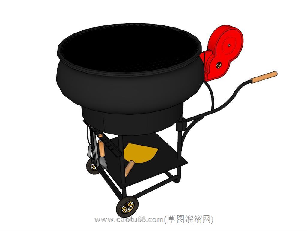 烧烤架烧烤SU模型