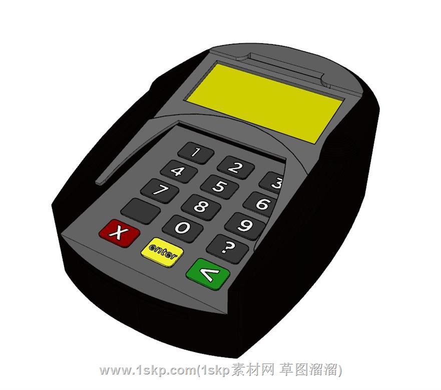 刷卡机POS机SU模型
