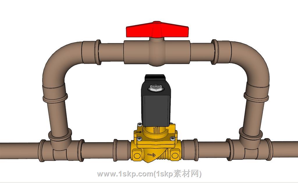 水管阀门开关SU模型