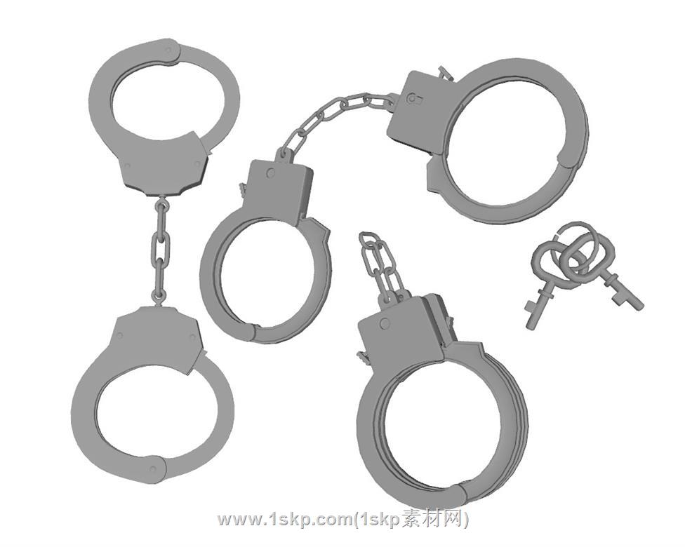 手铐警用警察SU模型