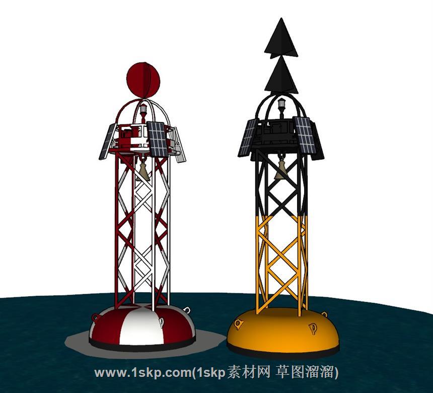 太阳能灯塔SU模型