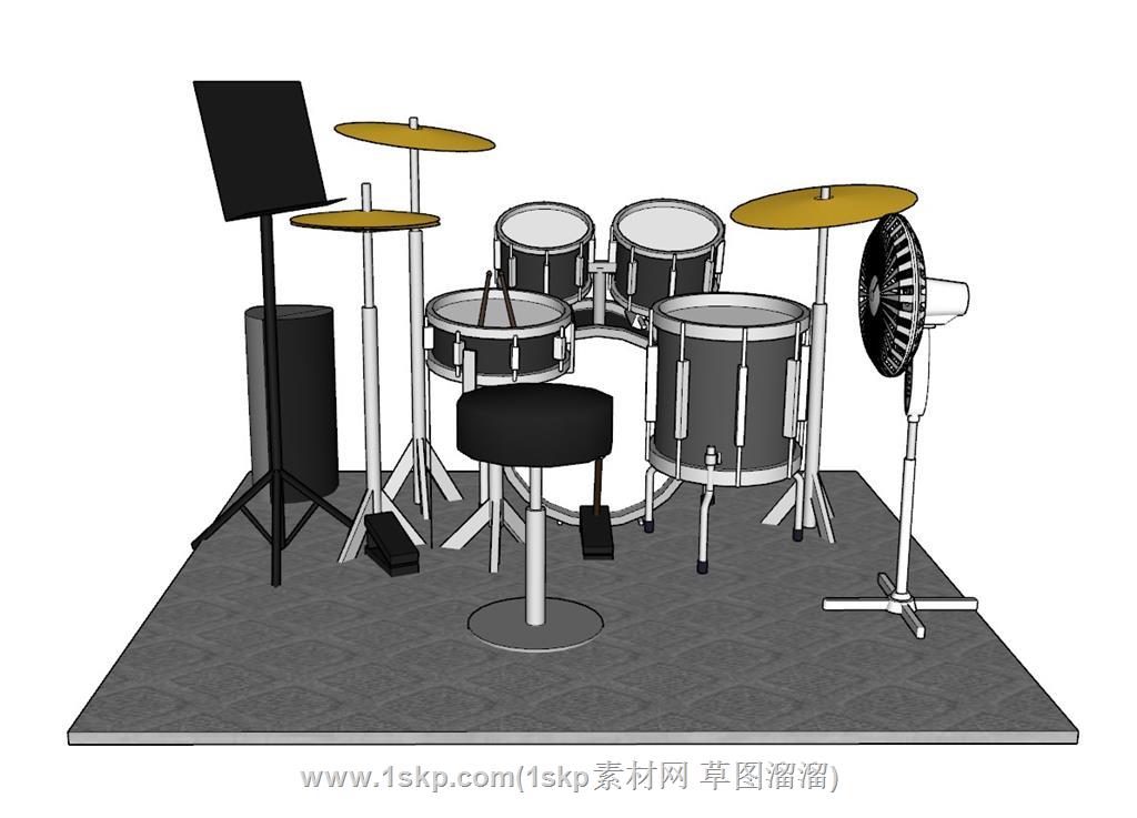 架子鼓乐器SU模型