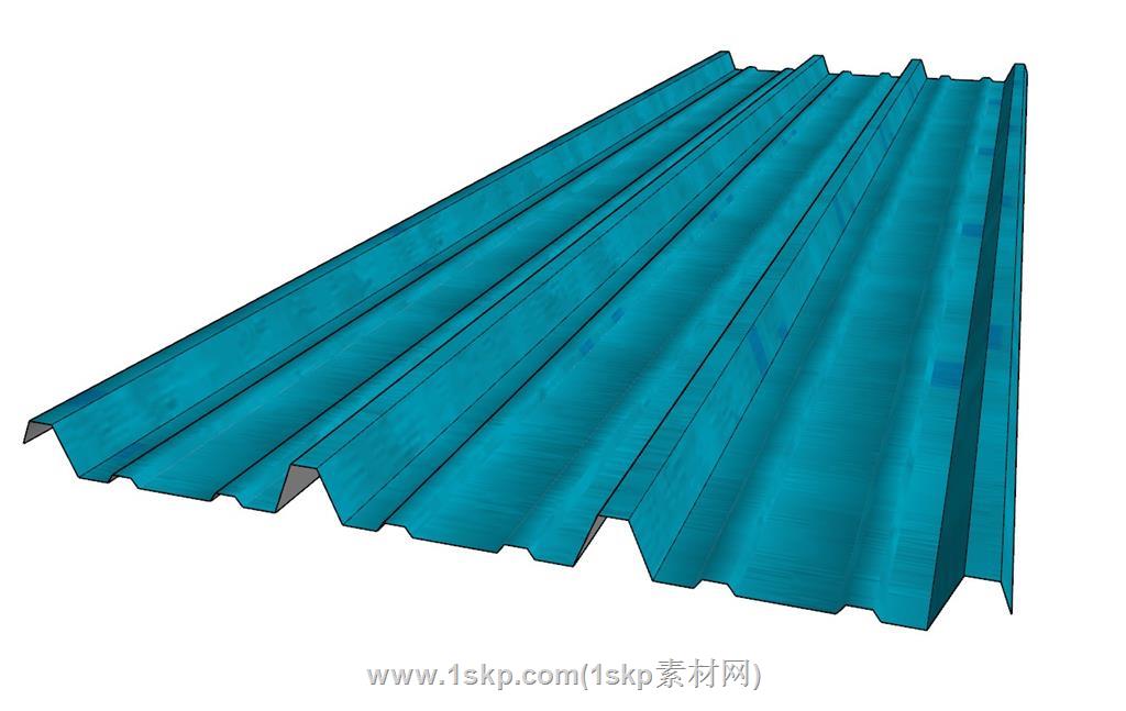 彩钢瓦屋顶瓦片SU模型