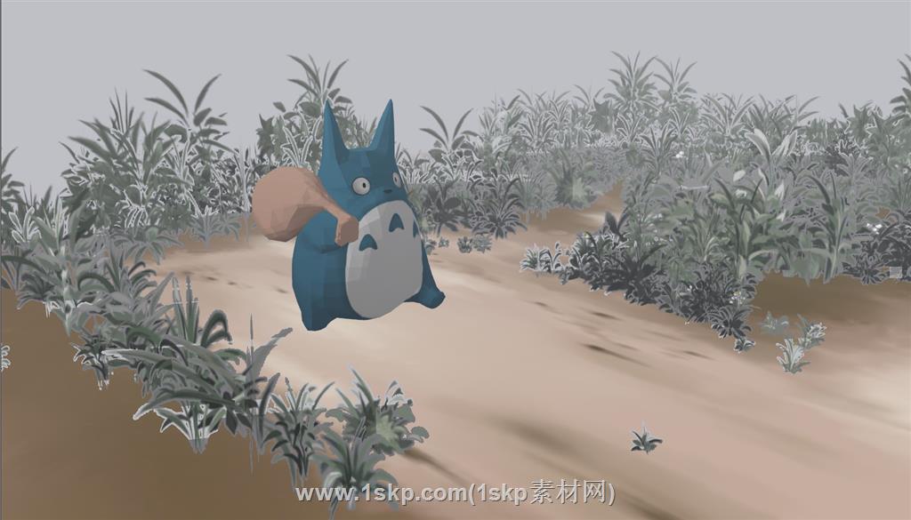 龙猫场景SU模型