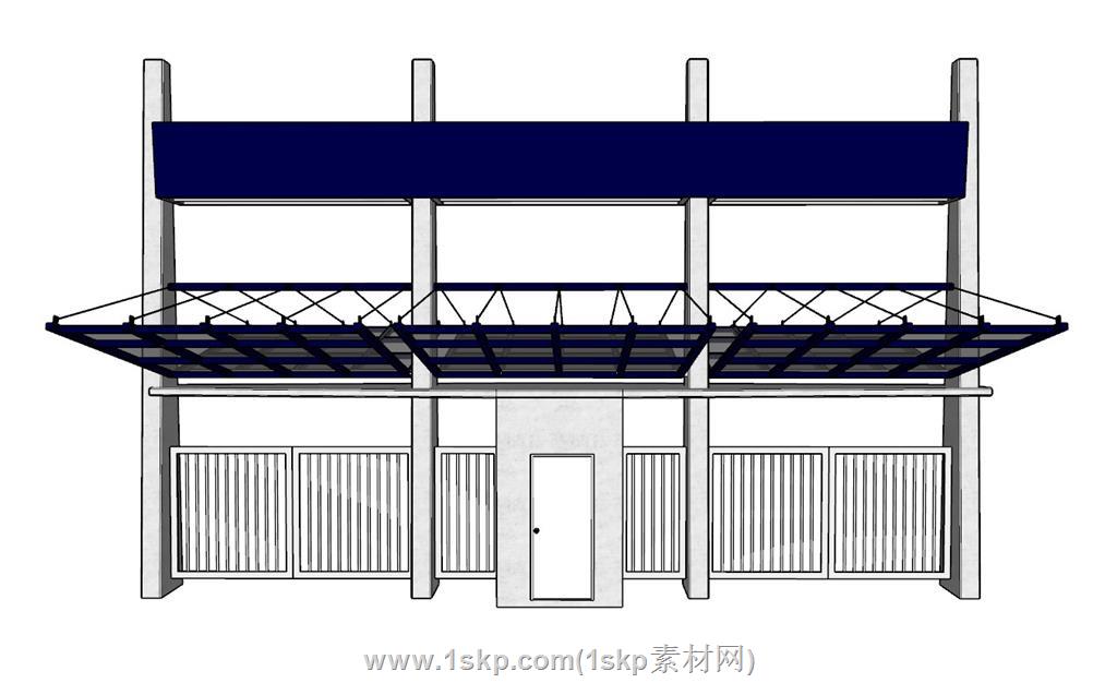 停车棚SU模型