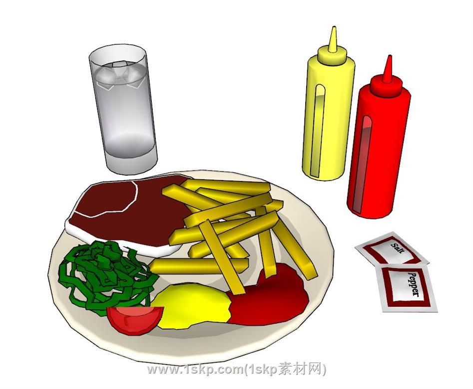 食物薯条SU模型