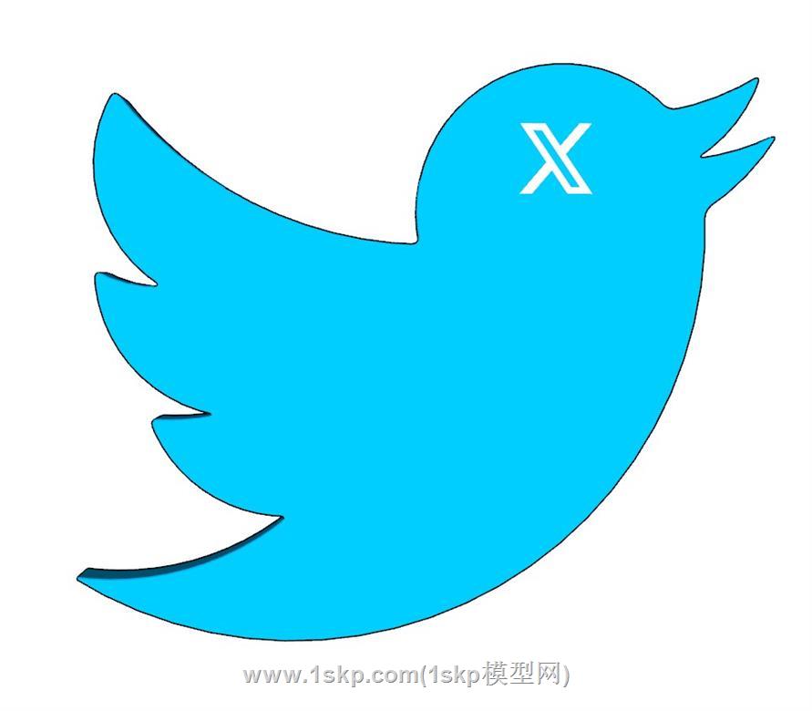 Twitter推特logoSU模型