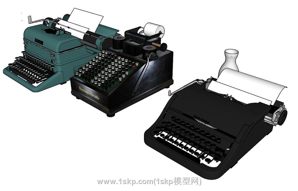 打字机SU模型
