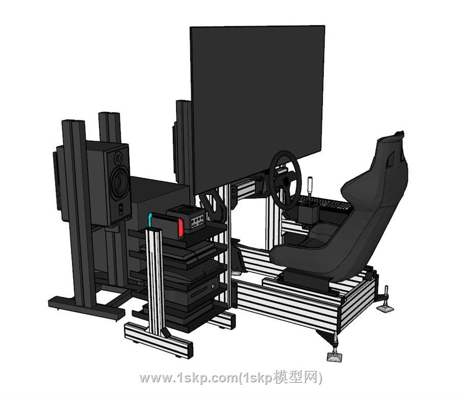 赛车游戏机SU模型