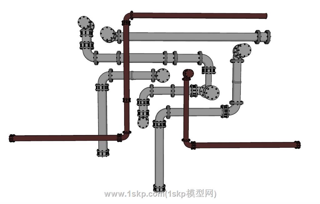 消防管道水管SU模型