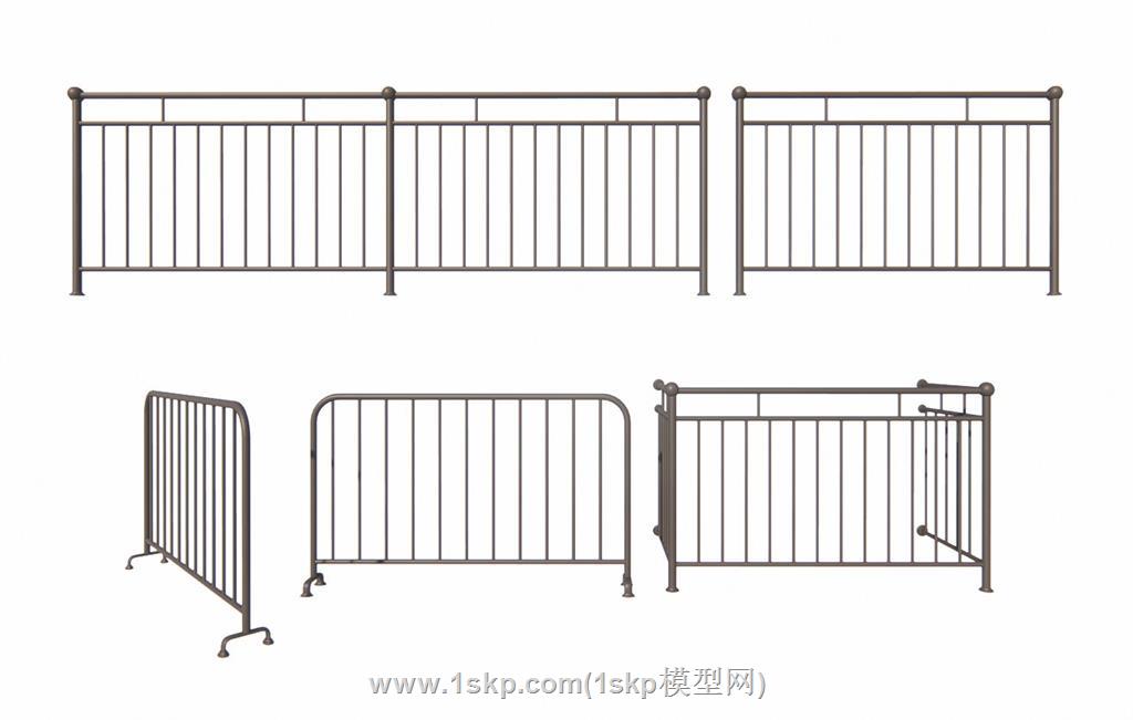 不锈钢栏杆SU模型