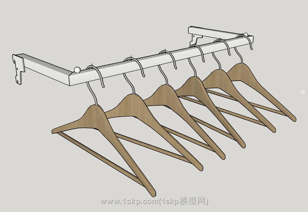 伸缩杆晾衣架SU模型