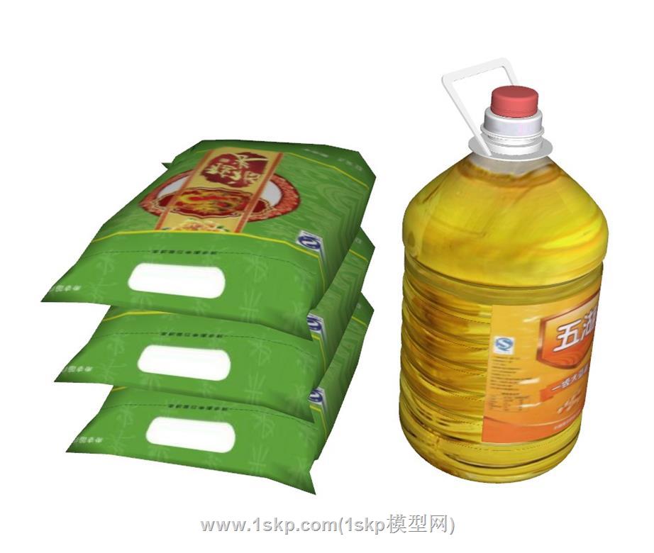 粮油大米花生油SU模型