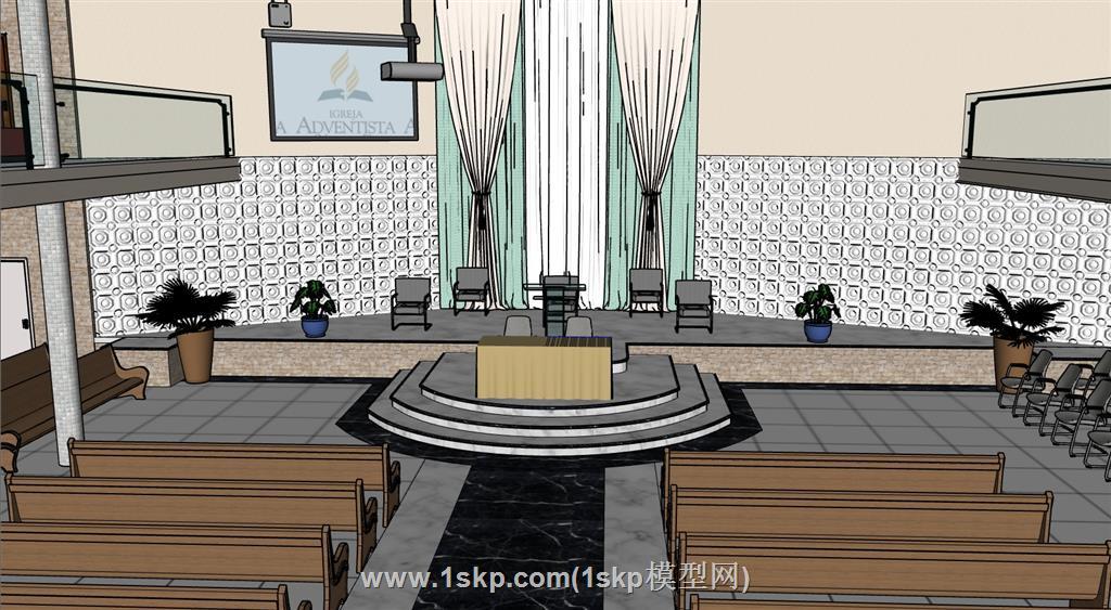 教堂SU模型