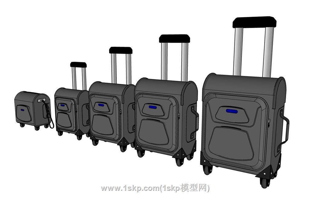 行李箱旅行箱SU模型