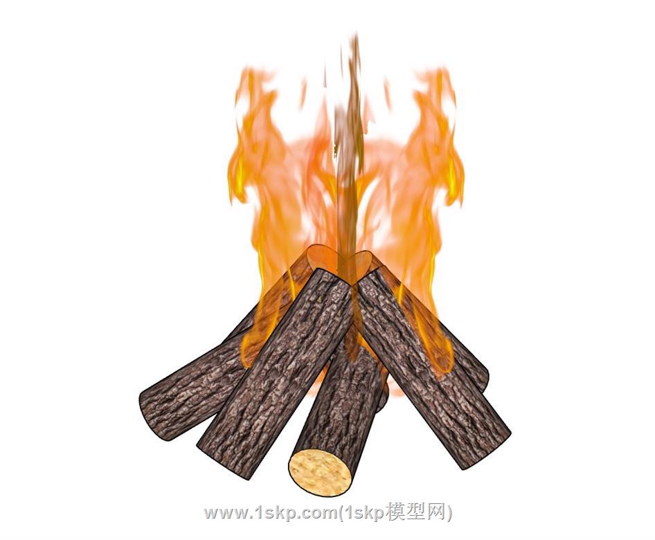 火焰火堆SU模型