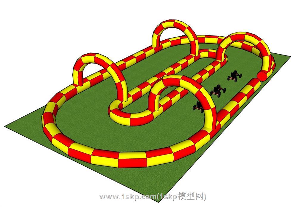 卡丁车跑道SU模型