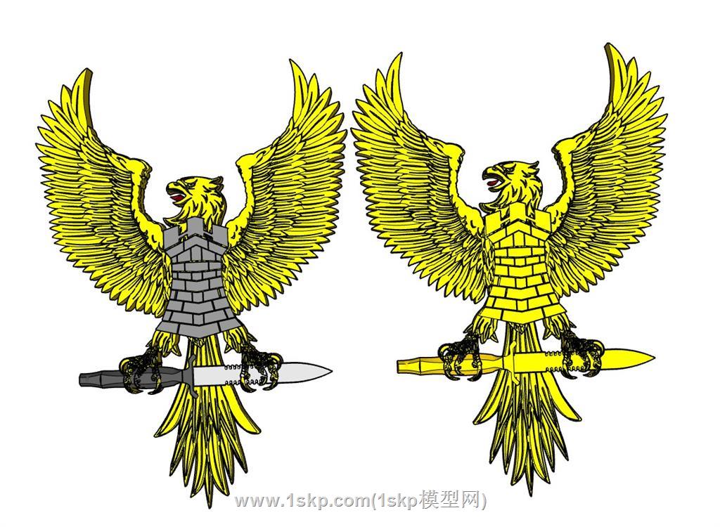 老鹰标志SU模型