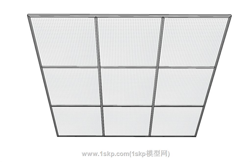 轻钢龙骨铝扣板吊顶SU模型