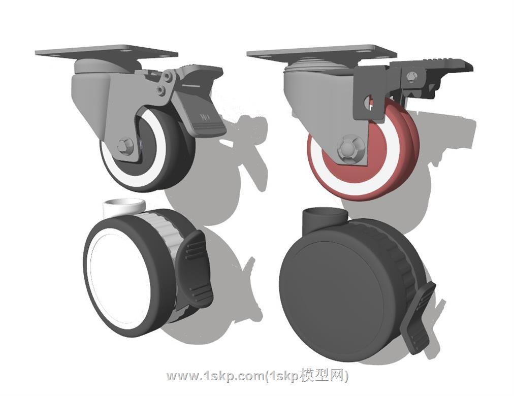 万向轮转向轮SU模型