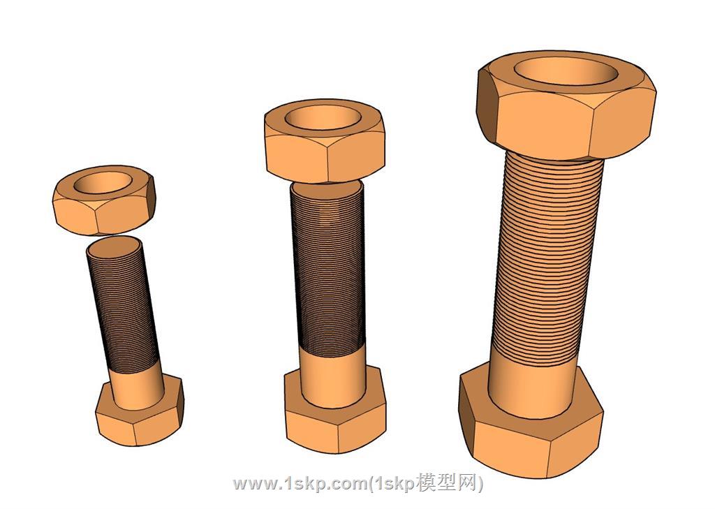 螺栓螺丝螺母SU模型