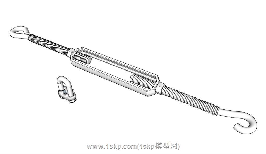 拉力弹簧钩子SU模型
