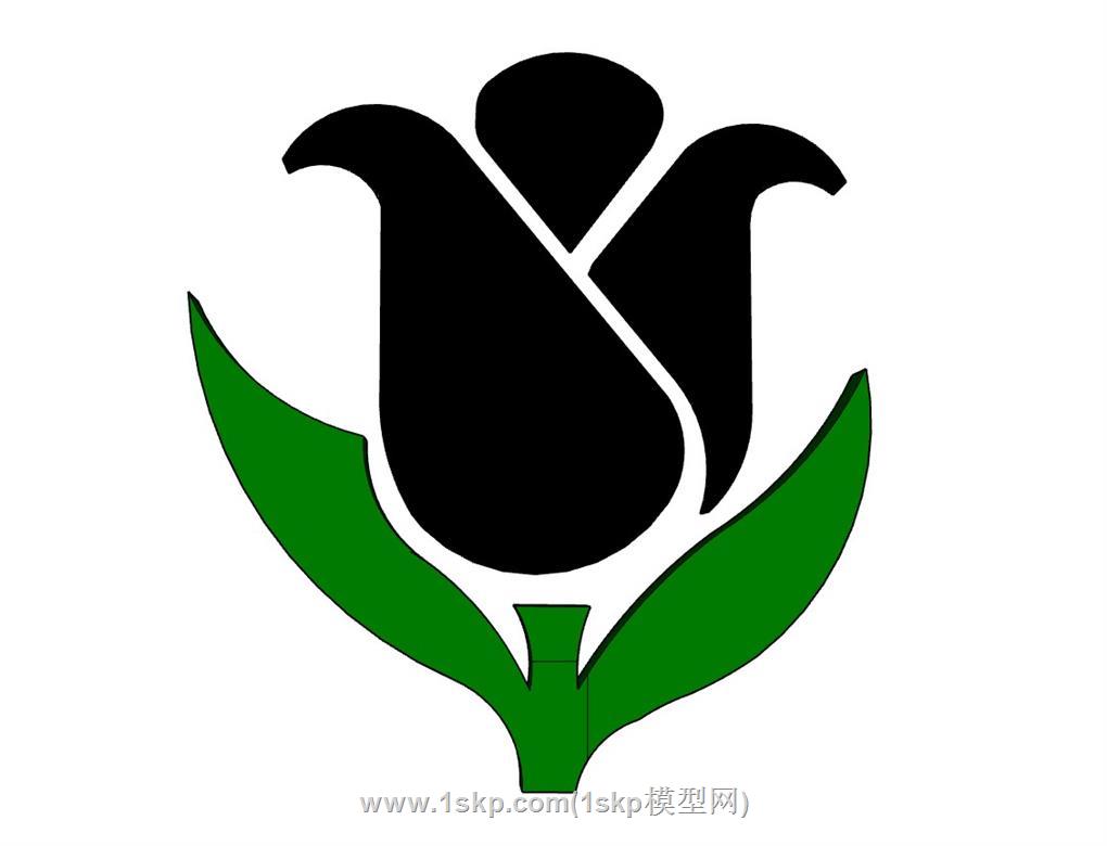 花朵logo标志SU模型