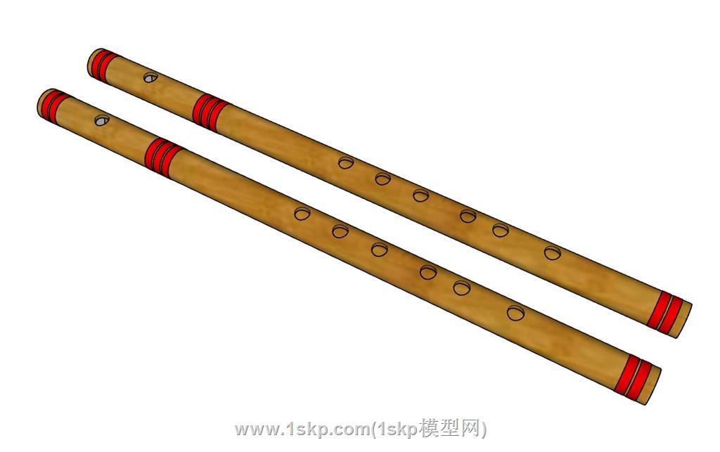 笛子乐器SU模型