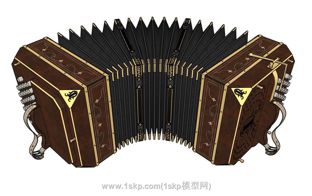手风琴乐器SU模型