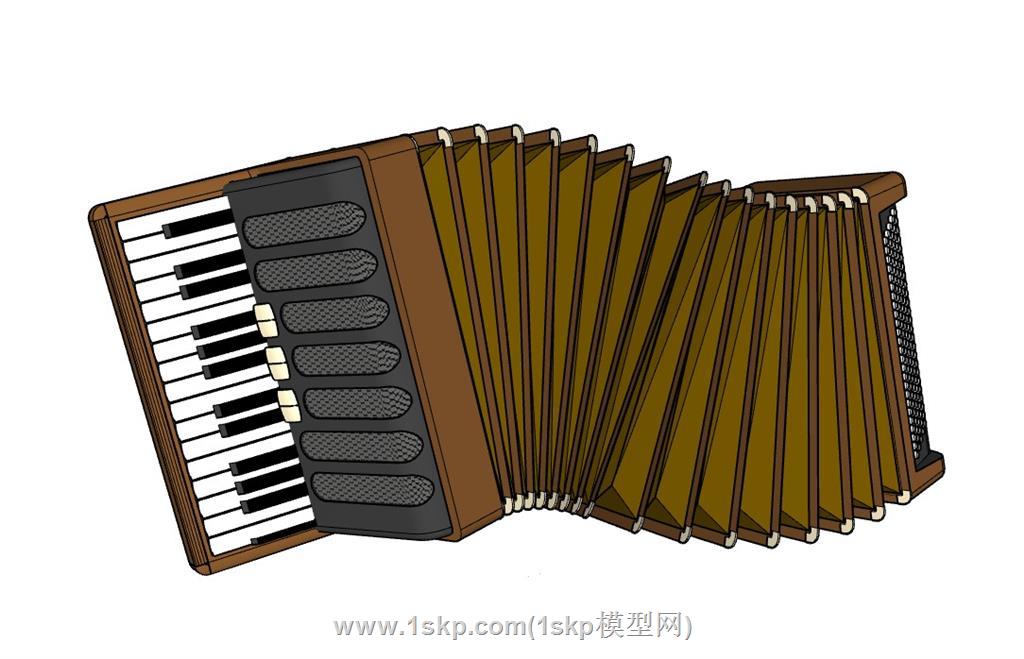 乐器手风琴SU模型