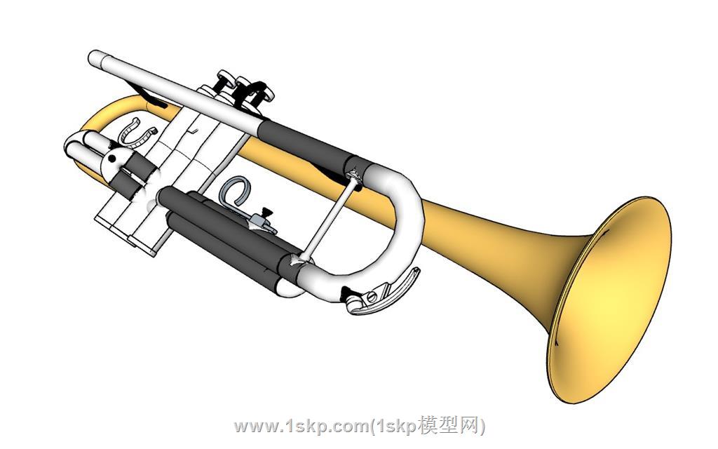 乐器小号SU模型