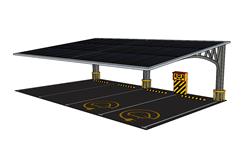 光伏太阳能停车棚SU模型