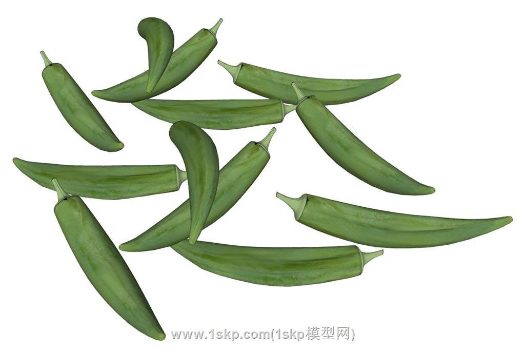 秋葵蔬菜SU模型
