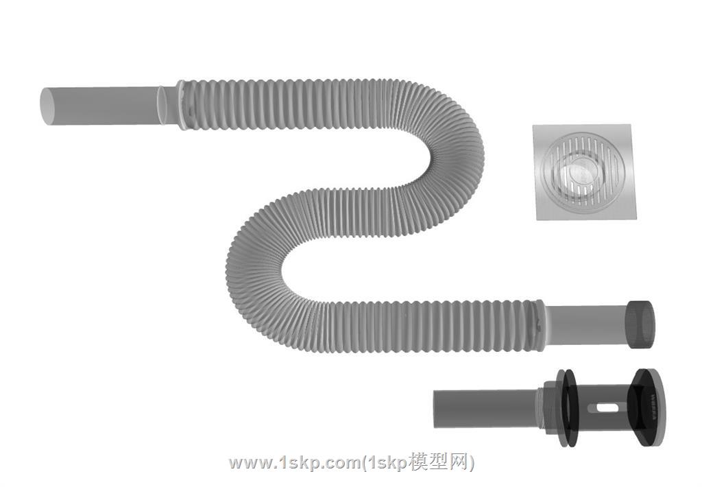 pcv水管地漏SU模型