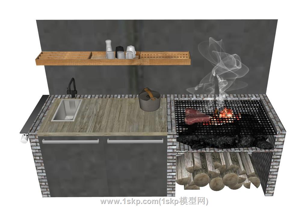 烧烤SU模型