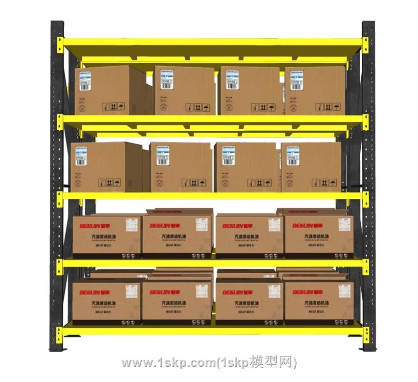 仓库仓储货架SU模型