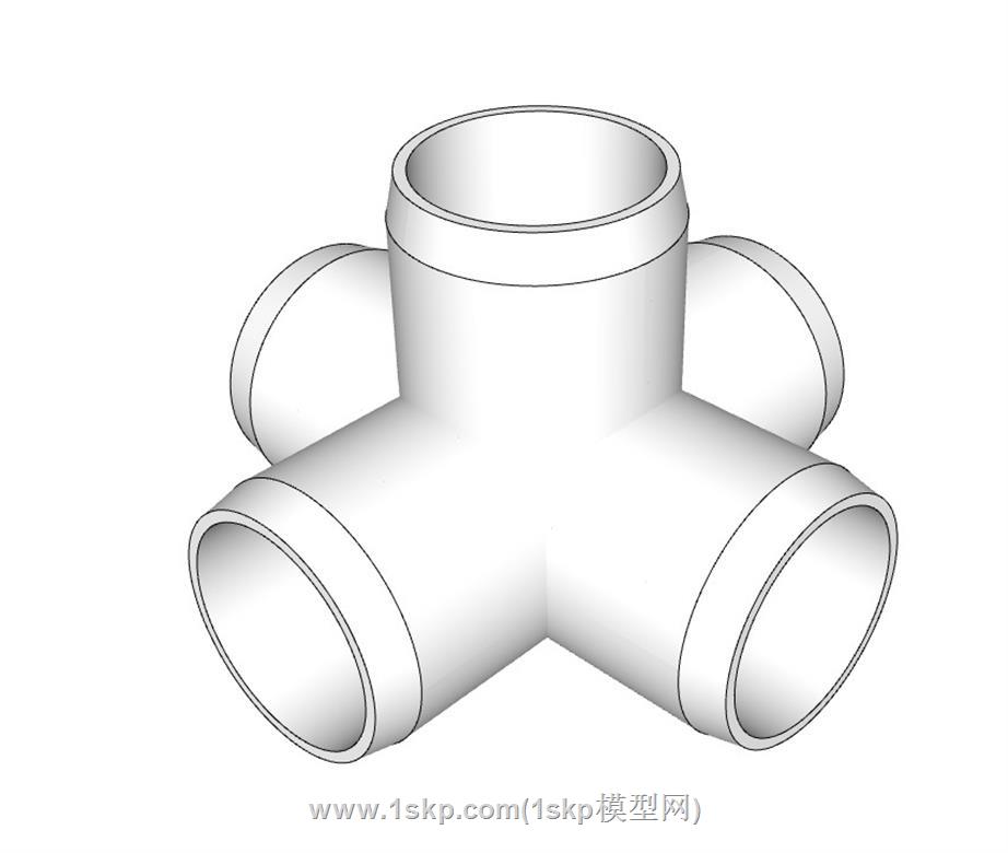 PCV管接头SU模型