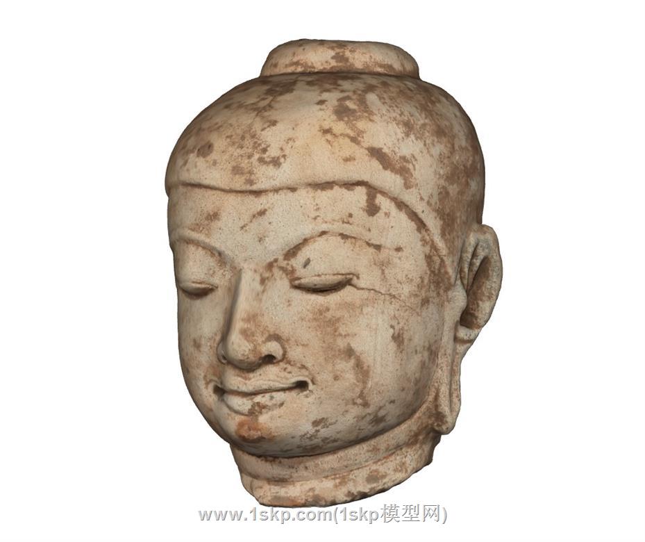 古印度佛首SU模型