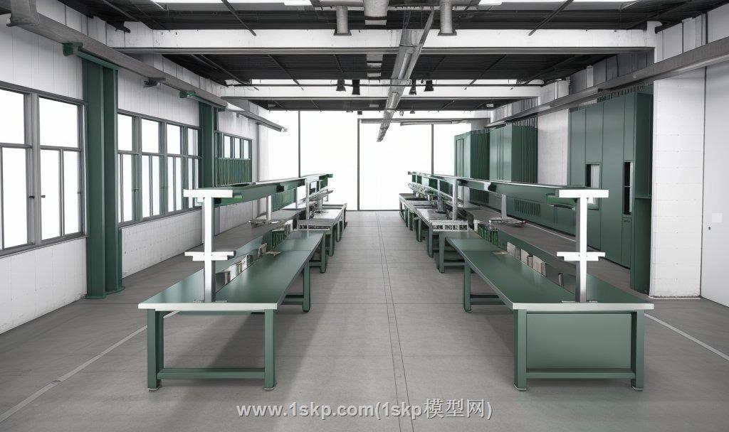 工厂净化车间车间工厂SU模型