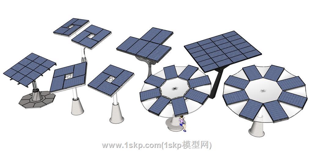 光伏太阳能板SU模型