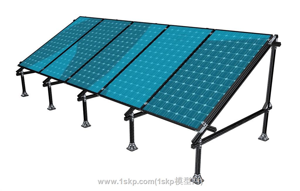 太阳能板光伏SU模型