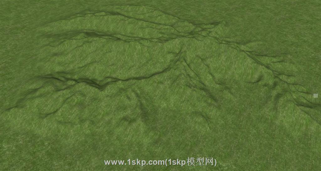 群山山脉地形SU模型