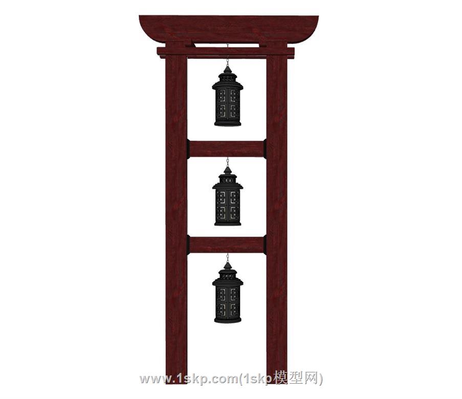 佛教灯SU模型
