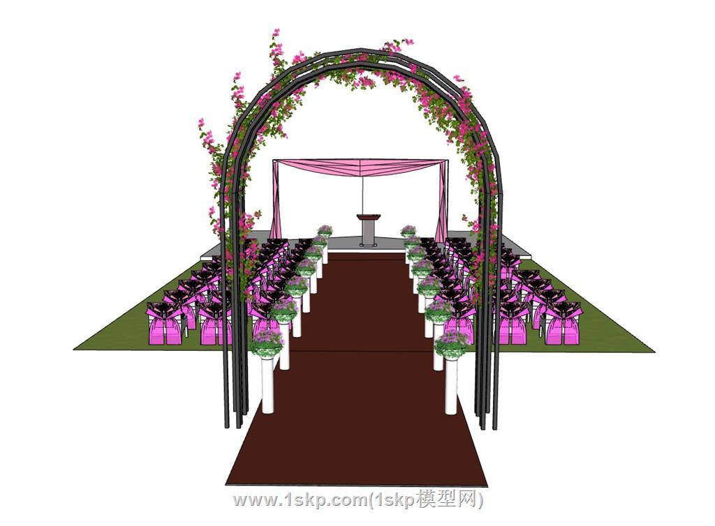 婚礼婚庆SU模型