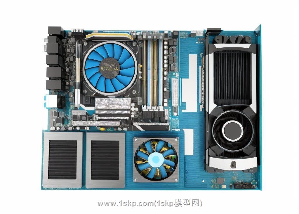 电脑主板显卡SU模型