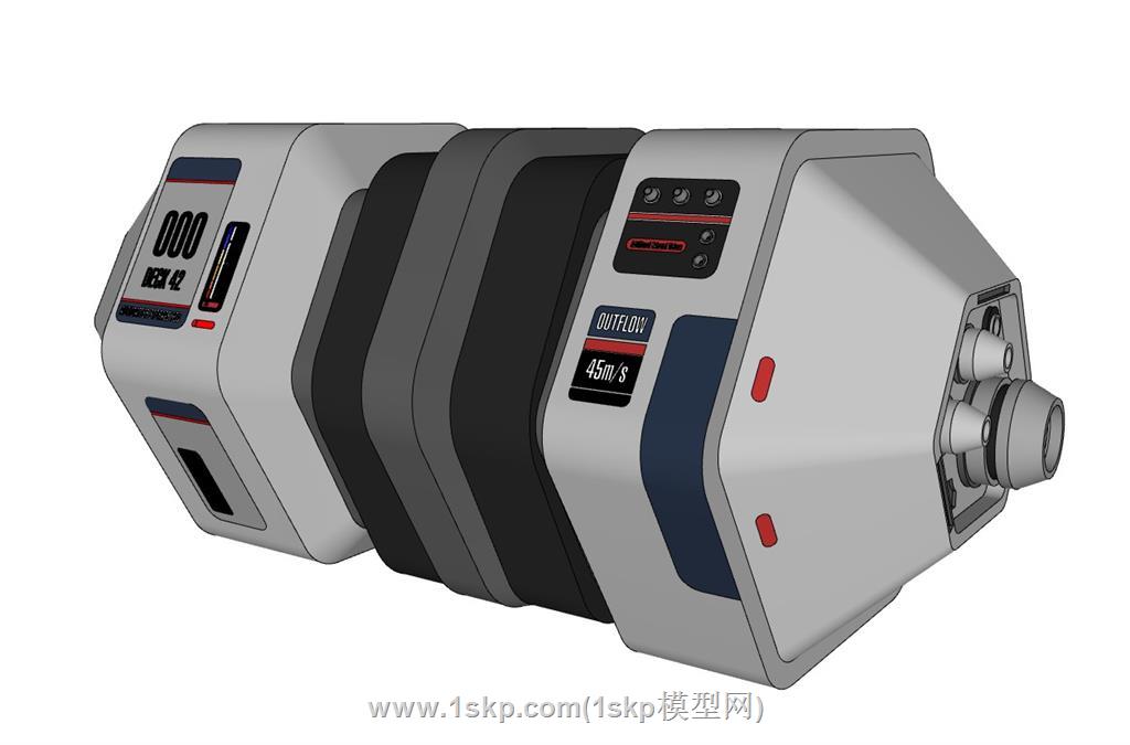 科幻反物质储存舱SU模型