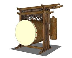 贝德格Bedug鼓乐器SU模型