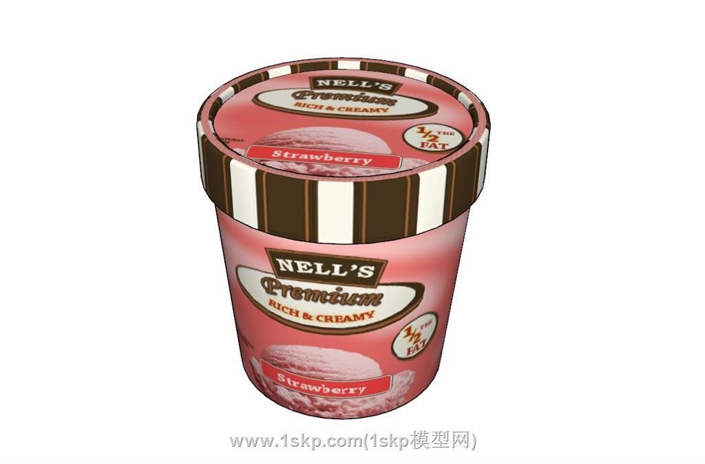 盒装冰淇淋SU模型