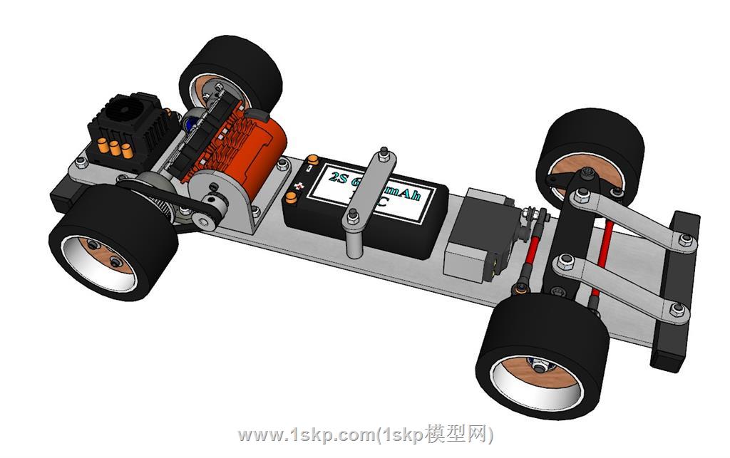 DIY手工小车SU模型